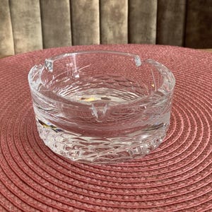Vintage Heavy Crystal Glass Ashtray – Rogaska Slatina – 1970s Design