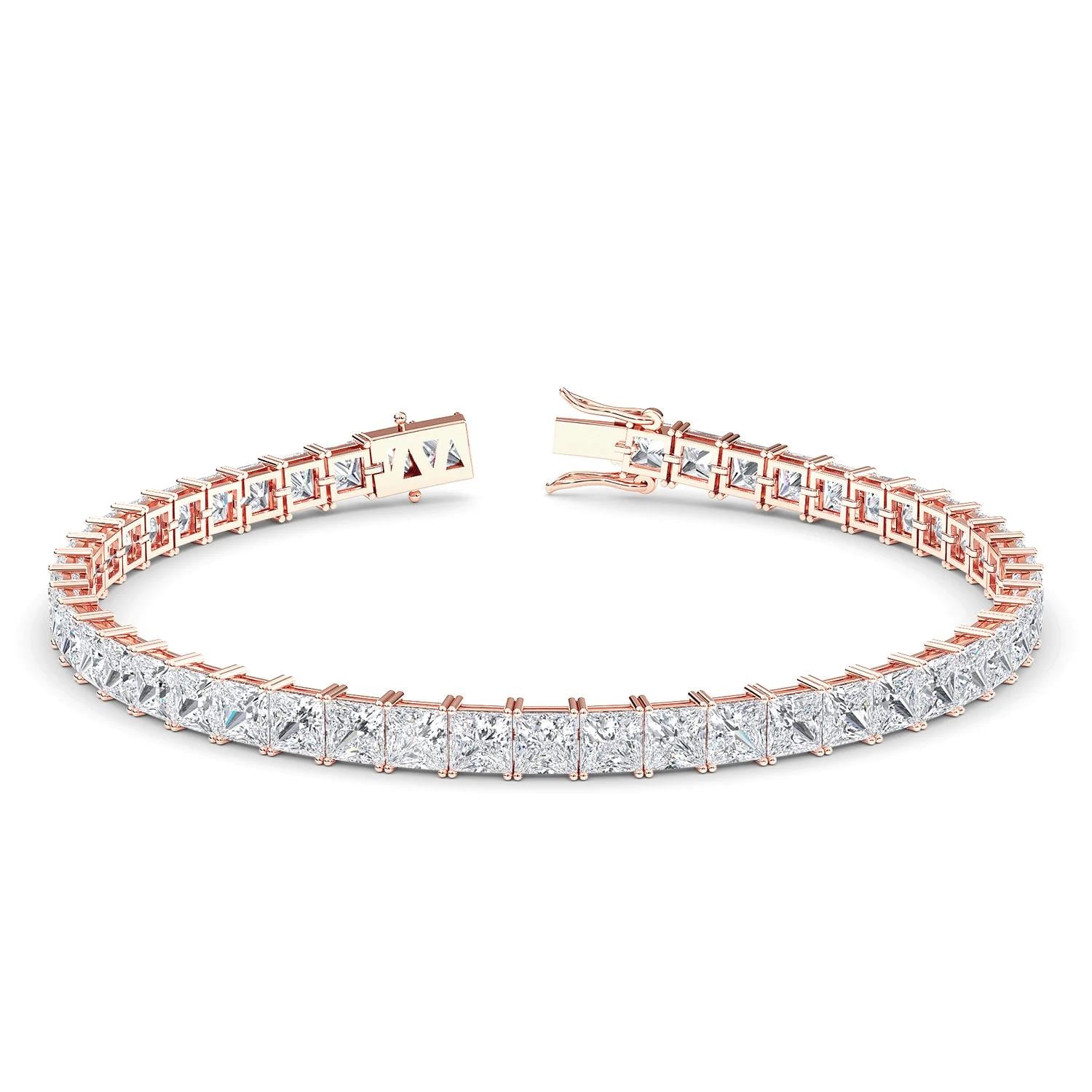 Tennisarmband met prinses geslepen diamant, in lab gemaakte diamanten armband, jubileumcadeau