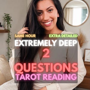 Lectura de Tarot de 2 preguntas en la misma hora / Respuestas psíquicas rápidas, guía precisa del Tarot e información personal.
