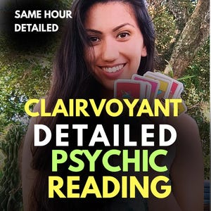 Same-hour clairvoyant reading with fast, honest psychic insight. Receive love insight, medium reading messages, and a general clarity session tailored to your energy. Accurate, compassionate guidance on relationships, career, life purpose, and next steps—delivered privately via Etsy Messages within the hour (during available times). Ideal for urgent questions, heart-led decisions, and clear spiritual direction.