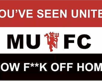 Manchester United Offensive Slogan Flag, 5FT x 3FT