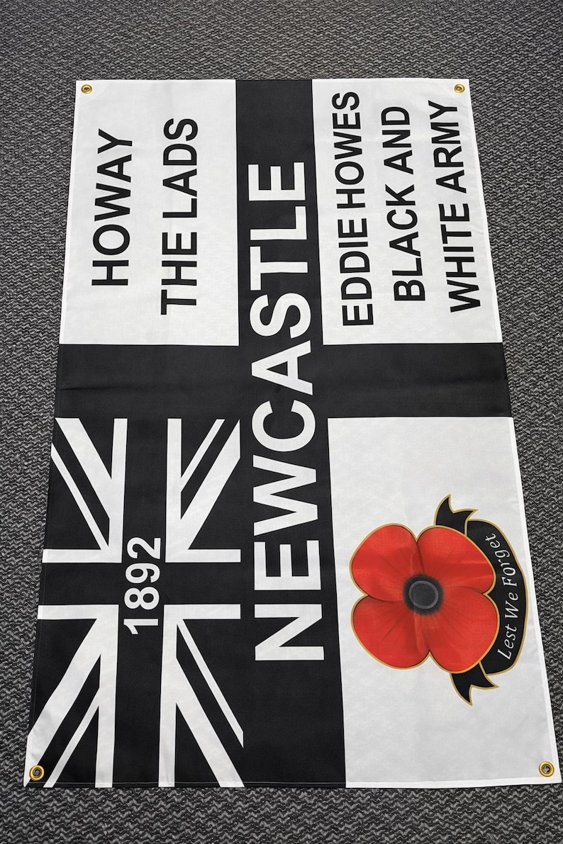 Newcastle Utd flag 5FT x 3FT flag. FREE DELIVERY. Brand New in stock. Newcastle United flag image 3