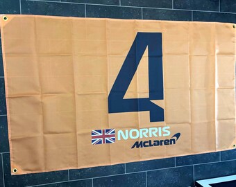 LANDO NORRIS McLAREN F1 FLAG 5' X 3' BRAND NEW FORMULA 1 McCLAREN