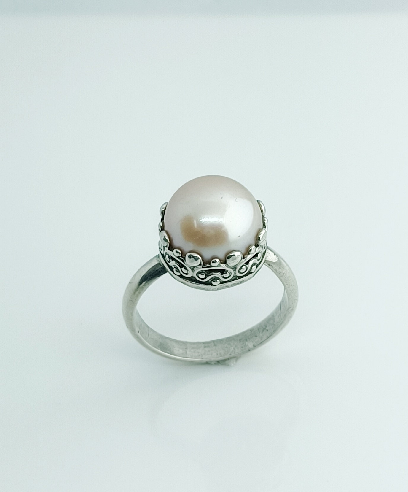 Elegant Pearl Fancy Ring - Etsy
