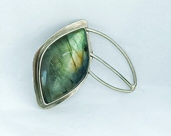 Labradorite  leaf pendant