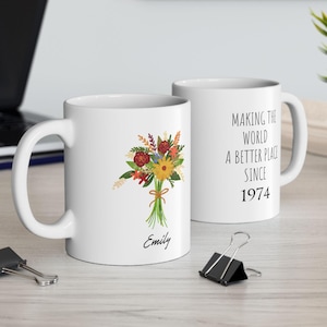 Benutzerdefinierte 50. Geburtstagsgeschenk für Frauen, 50.Geburtstagsbecher, personalisierte Geburtstagsgeschenke Lustige 50