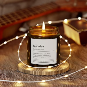 Gift for Son in Law Candle, Son in Law Gift Box, Son in Law Wedding Day, Gifts from Mother In Law Father in Law, Son in Law Wedding Gifts