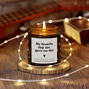 Favorite Step Son Candle, Step Mom Gift Christmas, Gift from Step Son, Gift for Step Mom, Step Mom Candle, Step Mom Birthday Gift