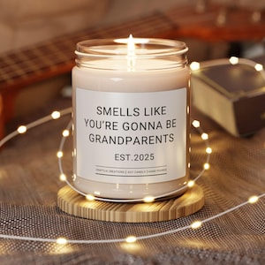 Grandparents Pregnancy Announcement Candle, Gift for Grandparents, Going To Be Grandparents, Grandparents Promotion, Baby Reveal