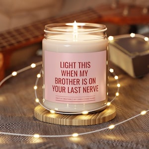 Regalo divertido para cuñada, regalo de boda para cuñada, caja de regalo para cuñada, regalo de vela Last Nerve, Navidad, regalo de cuñada.