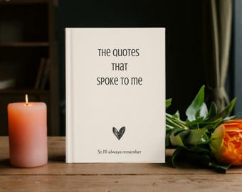 Diario de citas, diario de lectura para amantes de la lectura, regalo para clubes de lectura, regalo para lectores, regalo para amantes de las citas, regalos para amantes de la lectura