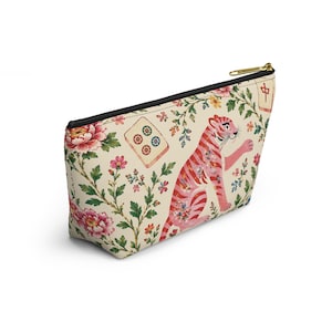mahj gear bag, accessory pouch, t-bottom pouch, floral mahjong bag, game night mahjong, tile bag floral, mahjong lover,mahjong tile bag, game night pouch, mahjong accessory, tile bag mahjong, mahjong lover gift, game tile pouch,