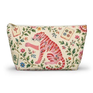 mahj gear bag, accessory pouch, t-bottom pouch, floral mahjong bag, game night mahjong, tile bag floral, mahjong lover,mahjong tile bag, game night pouch, mahjong accessory, tile bag mahjong, mahjong lover gift, game tile pouch,