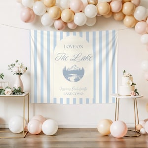 Love on the Lake Bachelorette Banner, Love at the Lake Bachelorette Decor, Lake Bach Party Backdrop, Camp Bachelorette, Lake Crew Bridesmaid