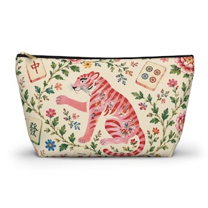 mahj gear bag, accessory pouch, t-bottom pouch, floral mahjong bag, game night mahjong, tile bag floral, mahjong lover,mahjong tile bag, game night pouch, mahjong accessory, tile bag mahjong, mahjong lover gift, game tile pouch,