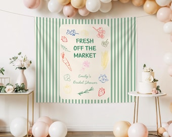 Fresh Off The Market Sign, Fresh Off The Market Bridal Shower Banner,Bridal Shower Sign, She's Off the Market Bridal Shower Doodle Bachelor