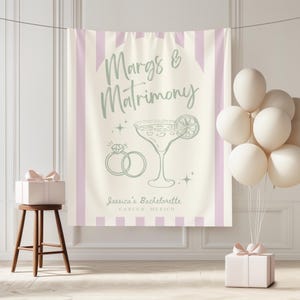 Margs and Matrimony Bachelorette, Margaritas and Matrimony Banner,Beach Bachelorette Margs Bachelorette Party Decor, Margarita Party Banners