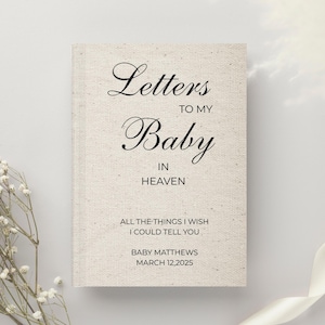 Diario de duelo personalizado, regalo de aborto espontáneo para mamá, regalo conmemorativo de mortinato, regalo de condolencia para la madre de un bebé ángel, regalo de duelo personalizado para papá