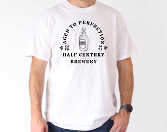 Funny 50th Gift for Husband, Beer Lover Birthday Tee, Mens 50th Birthday T-Shirt,50th Birthday Shirt for Him, 1975 Vintage Birthday Tshirt