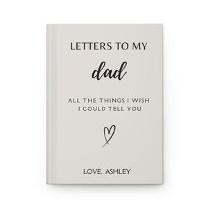 Cuaderno de cartas personalizadas para mi papá, diario de duelo por la pérdida del padre, regalo conmemorativo para papá, regalo de recuerdo para papá, regalo de duelo, simpatía por la pérdida de papá