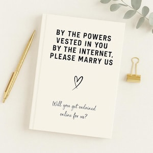 Will you get us ordained online journal,Wedding officiant journal thank you gift officiant proposal bundle box for men women friend
