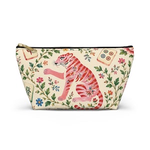 mahj gear bag, accessory pouch, t-bottom pouch, floral mahjong bag, game night mahjong, tile bag floral, mahjong lover,mahjong tile bag, game night pouch, mahjong accessory, tile bag mahjong, mahjong lover gift, game tile pouch,