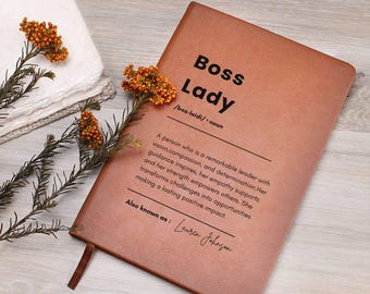Diario personalizado para jefas Regalo personalizado para jefas Diario para jefas Regalo de recuerdo para jefas Regalo para jefas para mujeres Gerente femenina