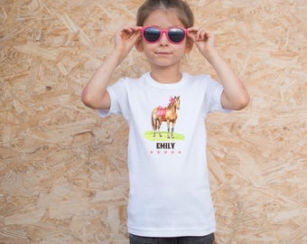 Custom Pony Birthday Outfit, Cowgirl Farm Tee, Horse Lover Gift for Kids Party