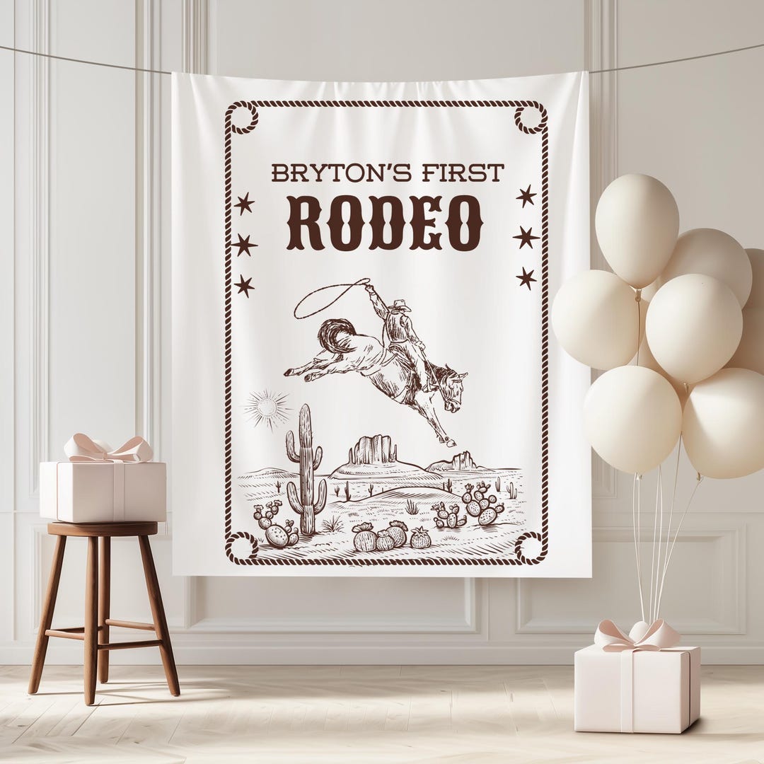 Pro Rodeo Banner Custom First Rodeo Birthday Banner- My First Rodeo Banner - Etsy
