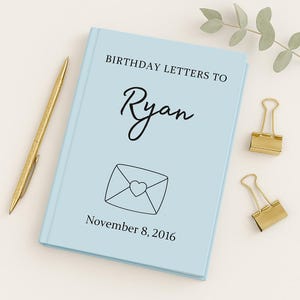 Custom Birthday Keepsake Journal Personalized Birthday Memory Book for New Mom Notebook Parent of Toddler Kids Letters New Baby Shower Gift