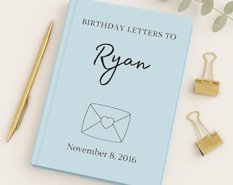 Custom Birthday Keepsake Journal Personalized Birthday Memory Book for New Mom Notebook Parent of Toddler Kids Letters New Baby Shower Gift