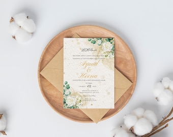 Bearbeitbare muslimische Hochzeitseinladungsvorlage Nikkah Walimah Shaadi, Hochzeit einladen, Baraat einladen, Dholki einladen, Mehndi einladen Digital