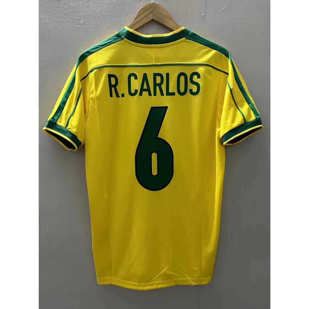 Roberto Carlos Brazil 1998 Jersey Adult Custom All Sizes | Brazil