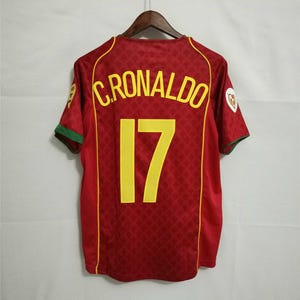 Portugal Ronaldo 2004 jersey volwassen aangepast alle maten | Portugal voetbalshirt | Portugal-shirt | Portugal voetbalshirt
