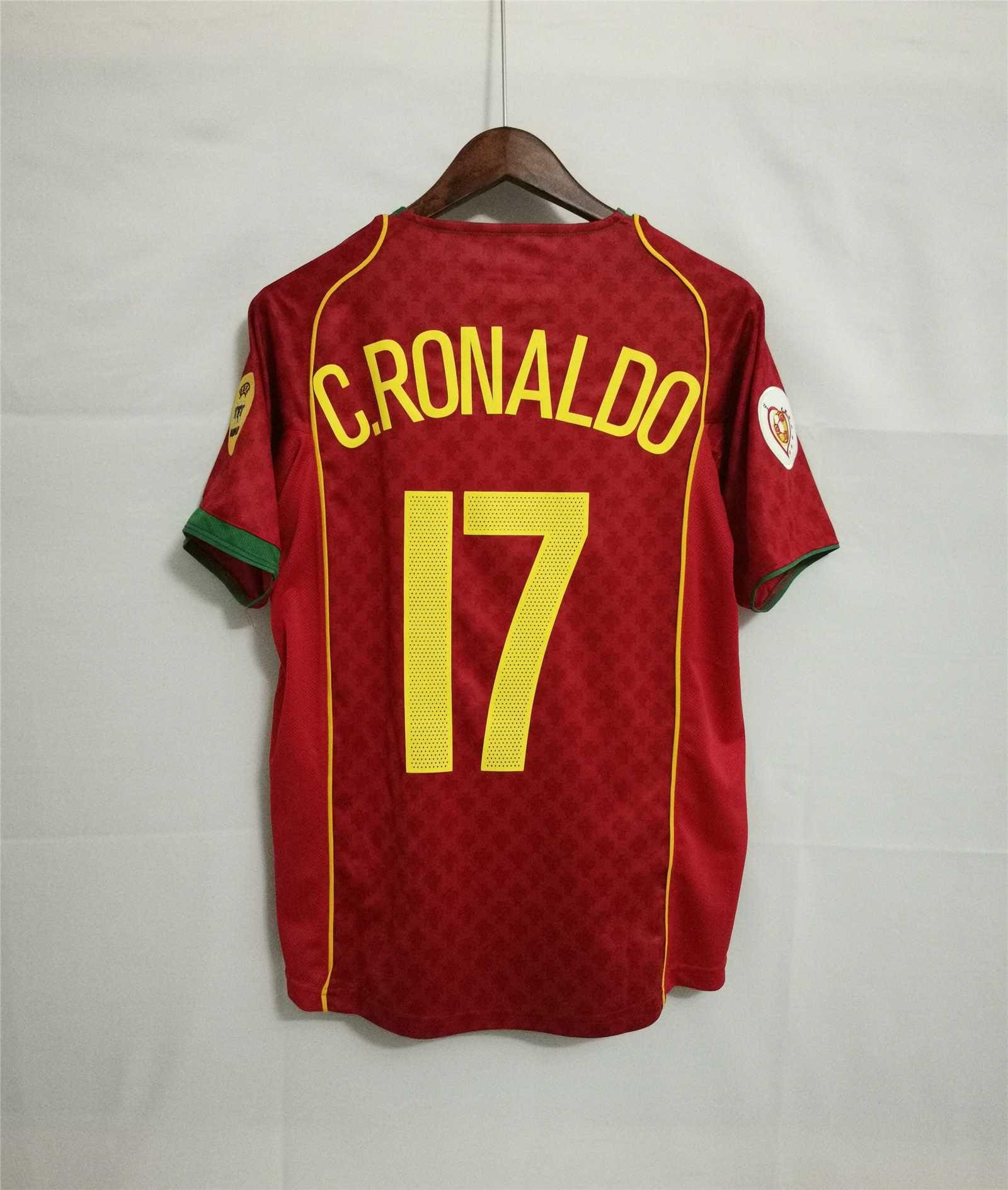Portugal Ronaldo 2004 Jersey Adult Custom All Sizes | Portugal Soccer Jersey | Portugal Shirt | Portugal Football Shirt