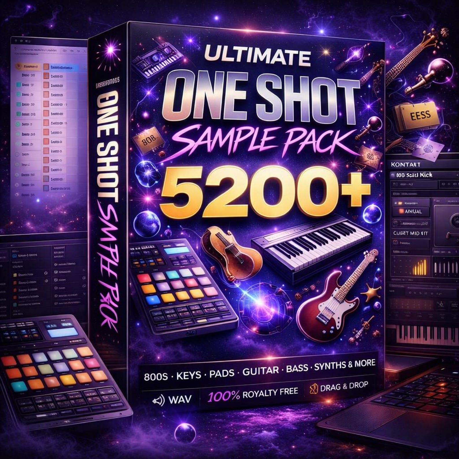 5200+ Trap, Hip Hop, Rnb One Shot Samples – Ultimate Producer Kit WAV ...
