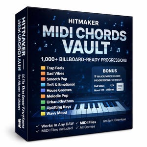 "MIDI Chord Pack - 1.000+ Billboard-Ready Progessions für ""Trap, Hip Hop"" (digitaler Download)"