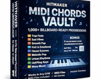 MIDI-akkoordenpakket: meer dan 1000 billboard-ready progressies voor trap, hiphop (digitale download)