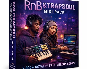 Trap Soul MIDI-pakket – 2200+ RnB-akkoorden, melodieën en progressies | TrapSoul Producer MIDI-kit