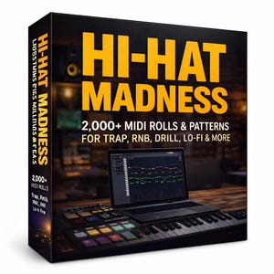 Trap Hi Hat MIDI Rolls & Patterns – 2000+ Beats for Producers