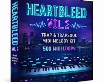 HeartBleed Vol. 2 MIDI-kit: 500 trap, RnB-melodieën (digitale download)