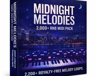 Paquete MIDI de R&B: más de 2000 acordes, melodías y progresiones de piano de R&B / Kit MIDI de Soul Producer