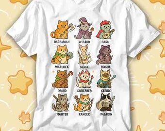Dungeons And Cats Game Retro DnD D&D Cats T Shirt 443