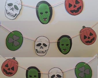 Halloween III Silverfärgad Shamrock-vevhänge för Halloween-fest med skräcktema