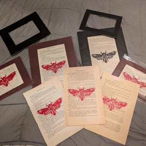 Silence of the Lambs Death Head Moth Linoprint
