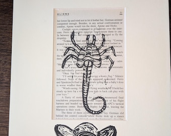 Alien Facehugger Linotryck