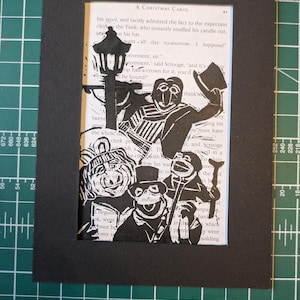 Muppets Christmas Carol personaggio montaggio Linoprint