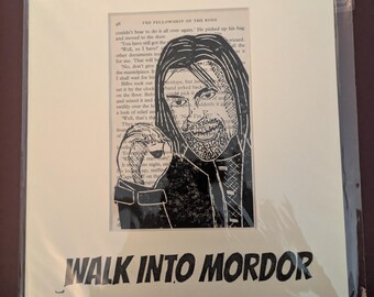 One Does Not Simply Walk into Mordor - Boromir linoprint