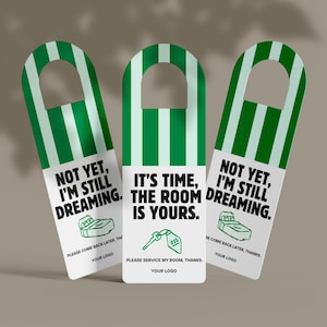 Hotel Door Hanger Template, Printable Hotel Door Tag Do Not Disturb and Enter, Instant Hotel Door Hanger Tag