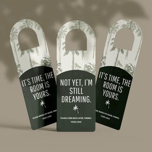 Hotel Door Hanger Template, Printable Hotel Door Tag Do Not Disturb and Enter, Instant Hotel Door Hanger Tag